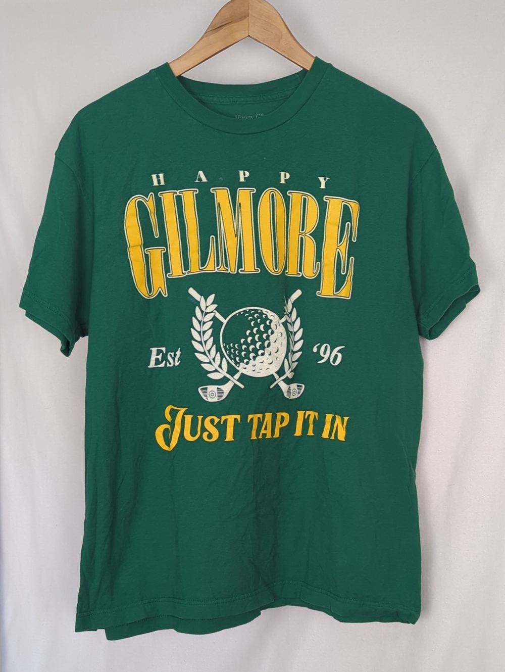 HAPPY GILMORE Men's Large Green Graphic Tee